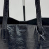 Saint Laurent Borsa a Spalla Shopping Tote in Pelle Verniciata Nera