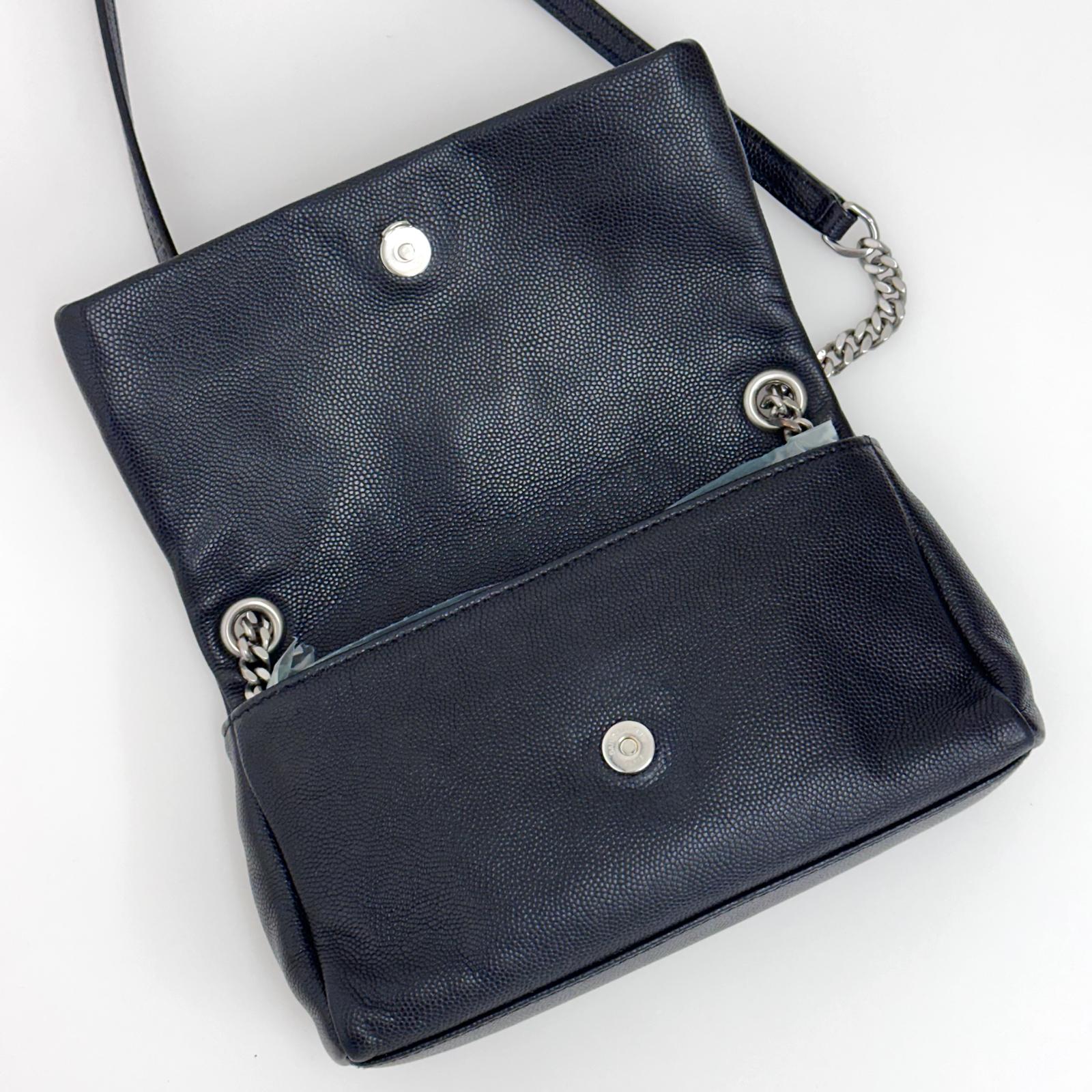 Saint Laurent Borsa a Tracolla West Hollywood Micro Graind de Poudre Nera