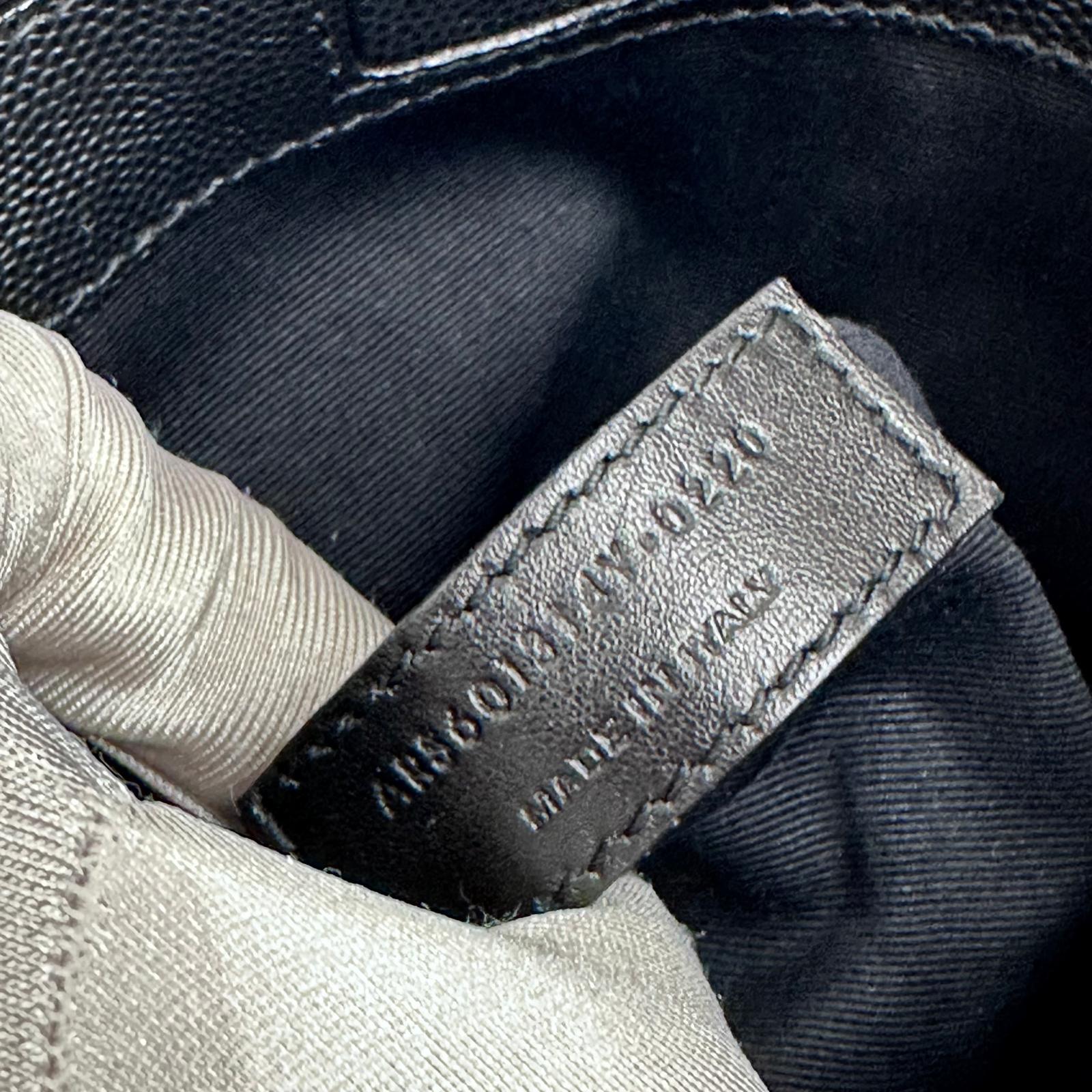 Saint Laurent Borsa a Tracolla West Hollywood Micro Graind de Poudre Nera