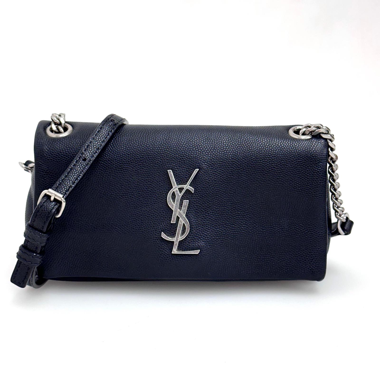 Saint Laurent Borsa a Tracolla West Hollywood Micro Graind de Poudre Nera