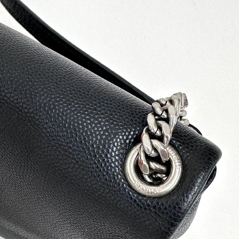 Saint Laurent Borsa a Tracolla West Hollywood Micro Graind de Poudre Nera