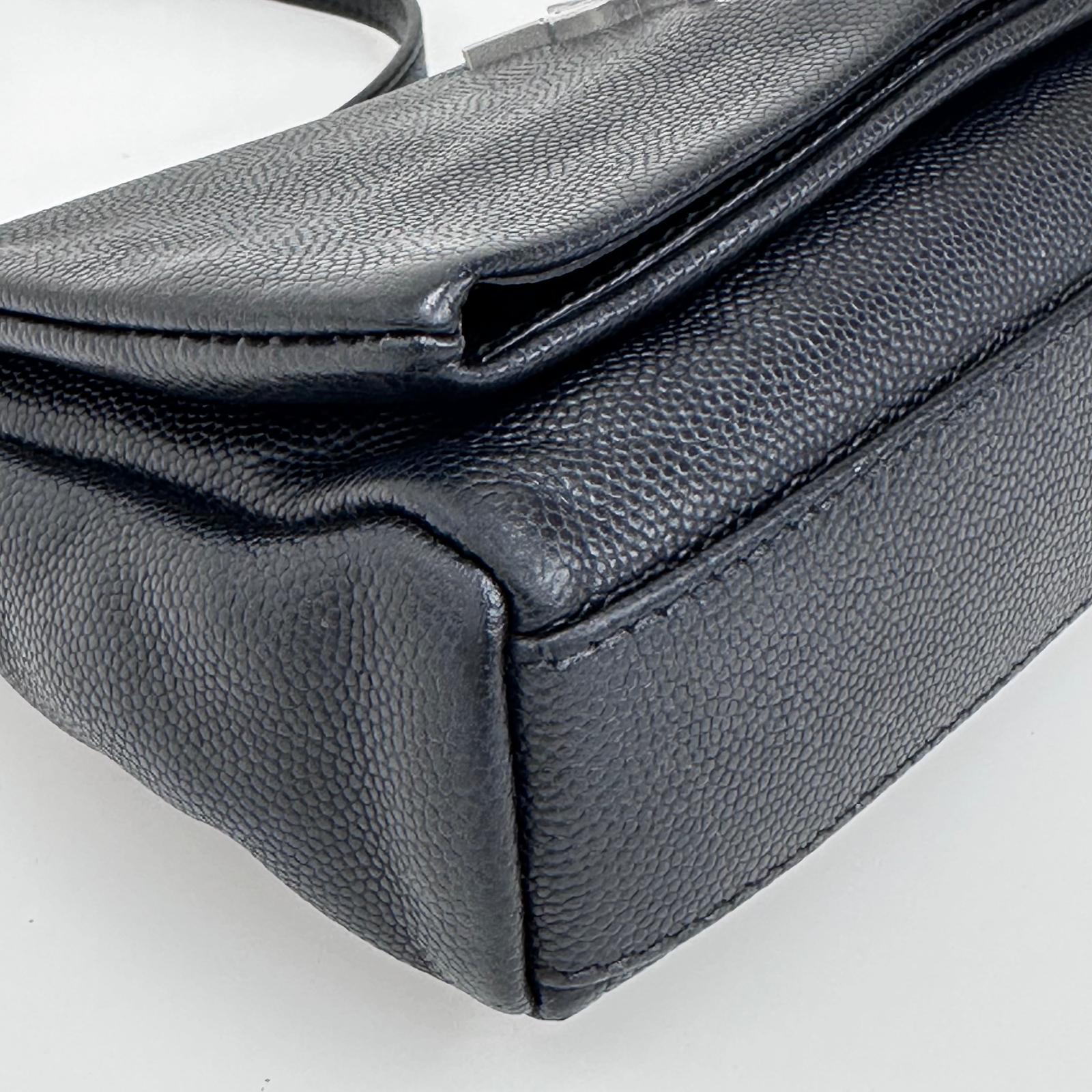 Saint Laurent Borsa a Tracolla West Hollywood Micro Graind de Poudre Nera