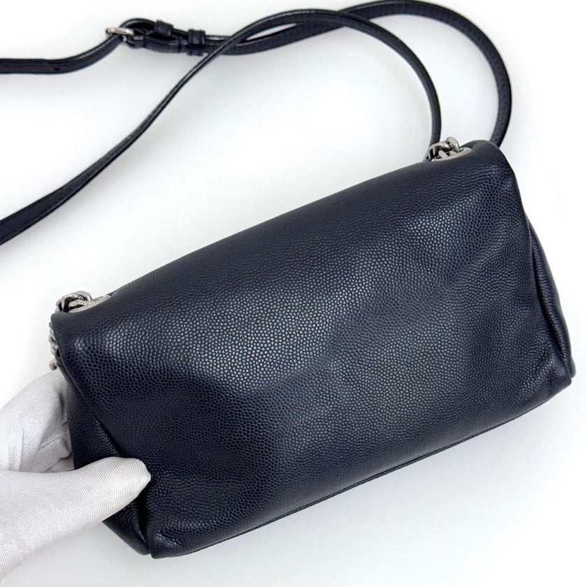 Saint Laurent Borsa a Tracolla West Hollywood Micro Graind de Poudre Nera