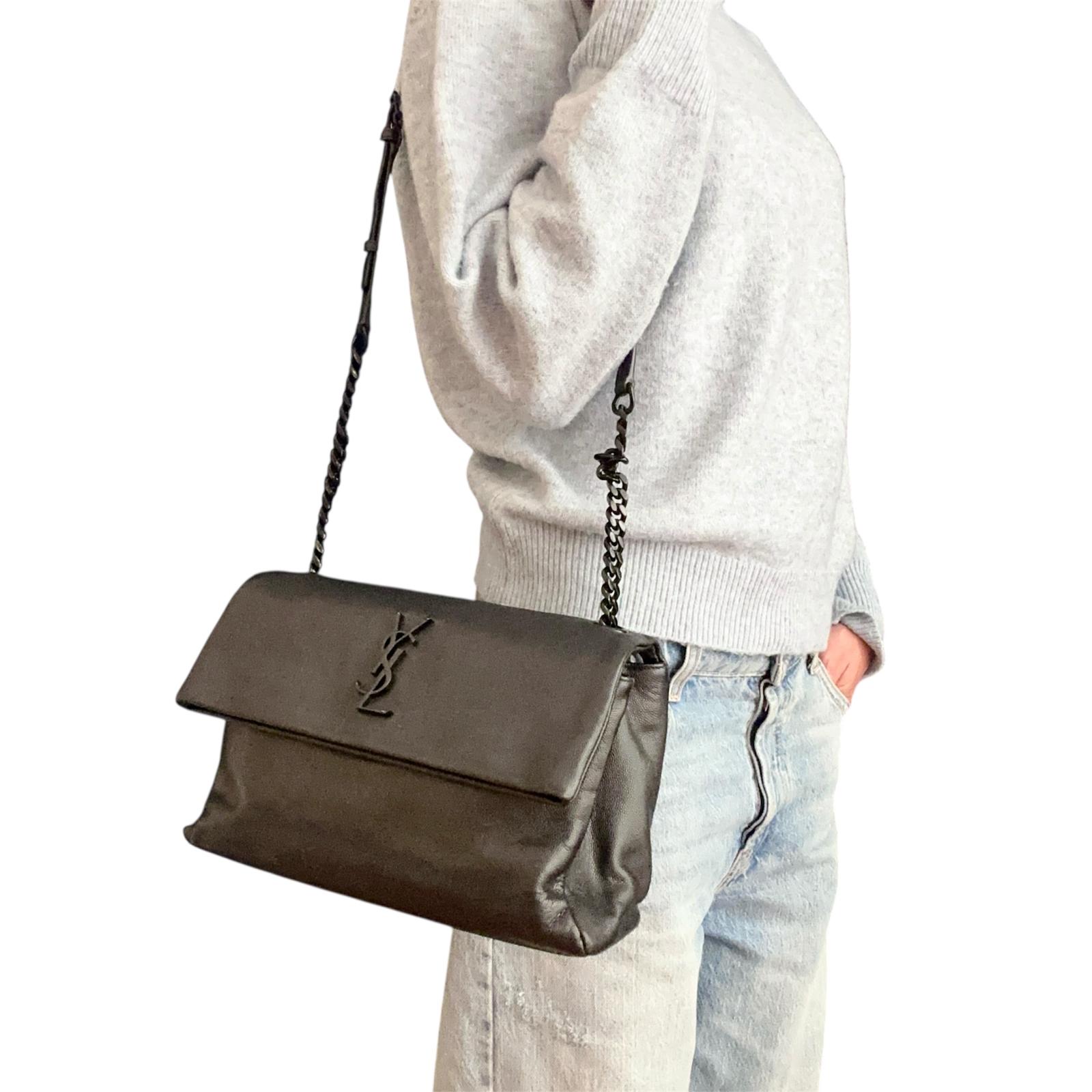 Saint Laurent Borsa a spalla West Hollywood in pelle nera