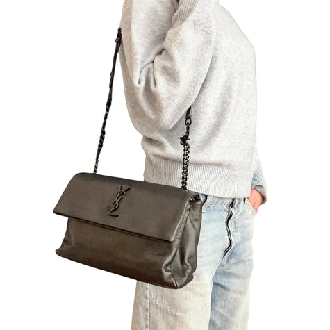 Saint Laurent Borsa a spalla West Hollywood in pelle nera