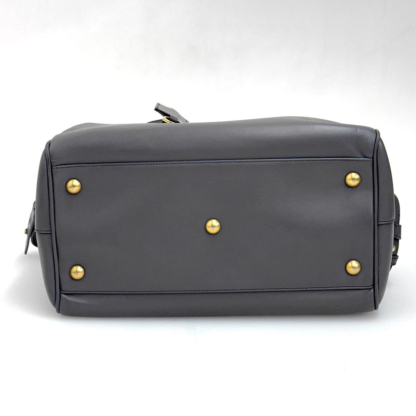 Saint Laurent Borsa modello Duffle in pelle grigia a due vie