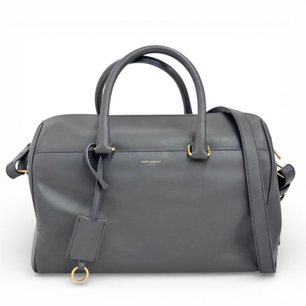 Saint Laurent Borsa modello Duffle in pelle grigia a due vie