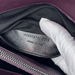 Saint Laurent College Large in Pelle Chevron Bordeaux con Hardware Silver