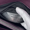Saint Laurent College Large in Pelle Chevron Bordeaux con Hardware Silver