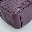 Saint Laurent College Large in Pelle Chevron Bordeaux con Hardware Silver