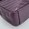 Saint Laurent College Large in Pelle Chevron Bordeaux con Hardware Silver