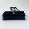 Saint Laurent Borsa Kate in velluto nero con strass multicolor