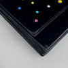Saint Laurent Borsa Kate in velluto nero con strass multicolor