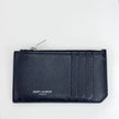 Saint Laurent Paris Porta Carte con Zip Nero