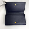 Saint Laurent Pochette Vintage Monogram Cassandre in Pelle Blu Notte
