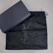 Saint Laurent Pochette Vintage Monogram Cassandre in Pelle Blu Notte