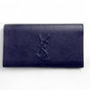 Saint Laurent Pochette Vintage Monogram Cassandre in Pelle Blu Notte