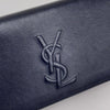 Saint Laurent Pochette Vintage Monogram Cassandre in Pelle Blu Notte