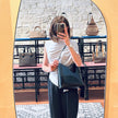 Saint Laurent Sac Hobo in pelle verniciata nera