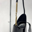 Saint Laurent Sac Hobo in pelle verniciata nera
