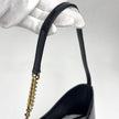 Saint Laurent Sac Hobo in pelle verniciata nera
