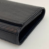 Saint Laurent borsa Pochette Kate Monogram in pelle nera con frangia