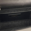 Saint Laurent borsa Pochette Kate Monogram in pelle nera con frangia
