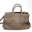 Saint Laurent borsa Sac de Jour Maxi in pelle martellata marrone