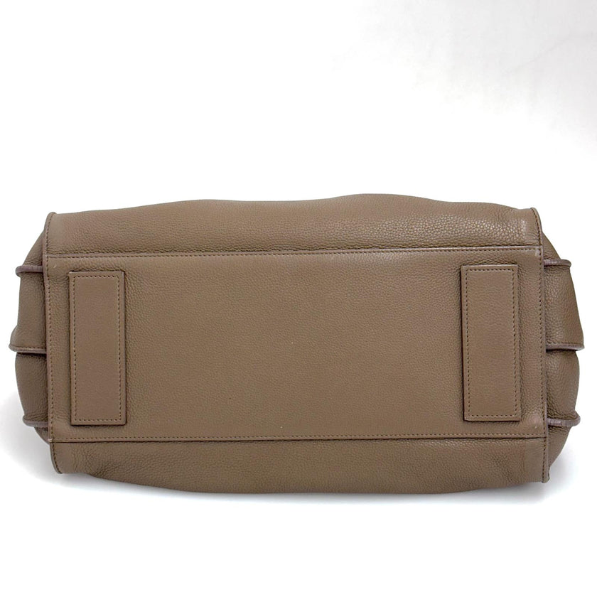 Saint Laurent borsa Sac de Jour Maxi in pelle martellata marrone