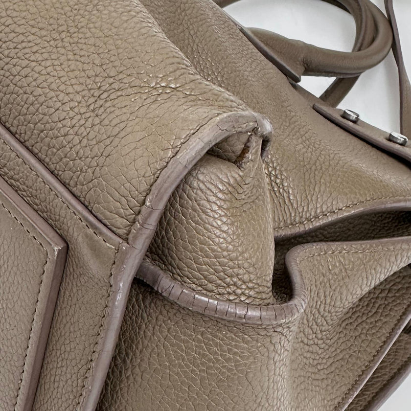 Saint Laurent borsa Sac de Jour Maxi in pelle martellata marrone