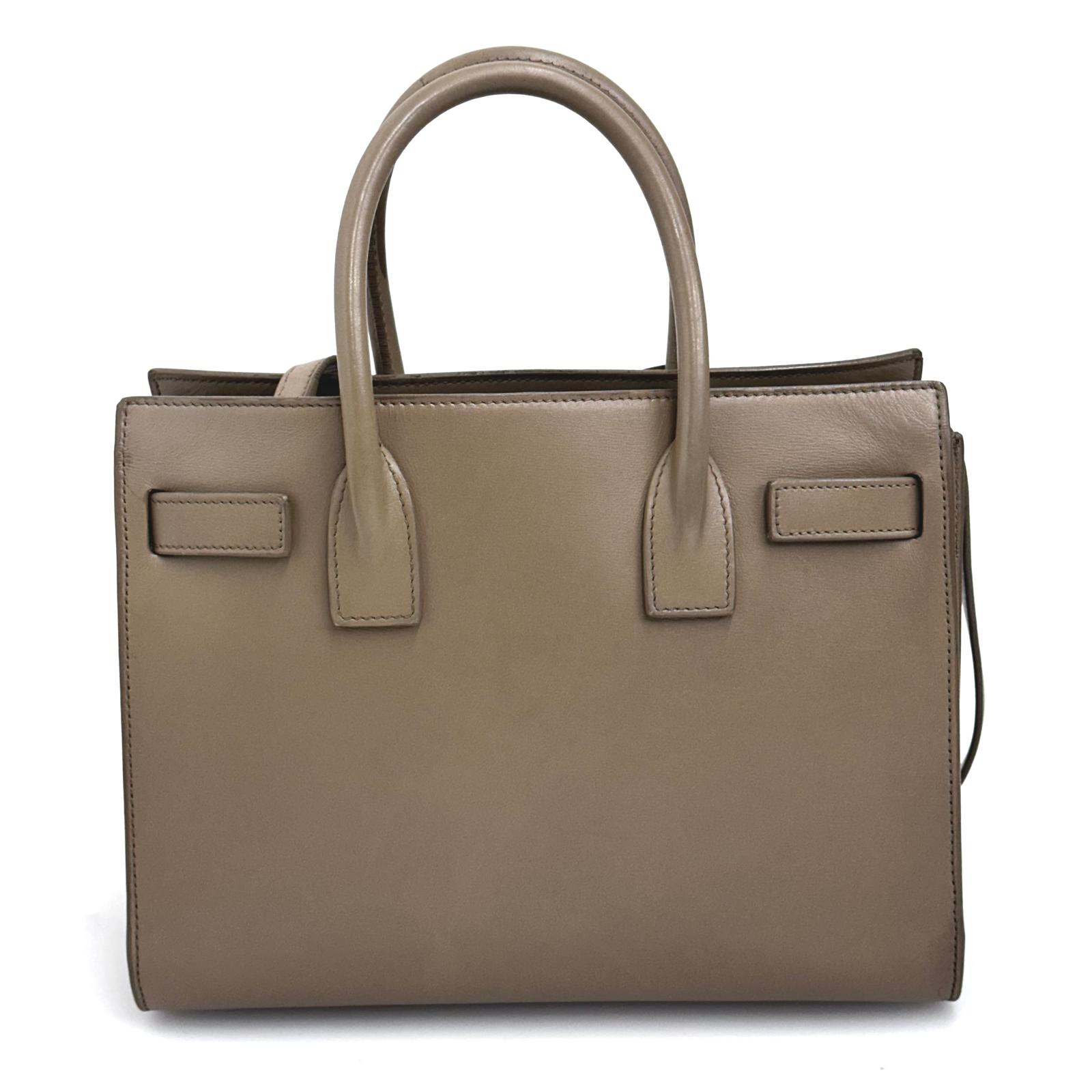 Saint Laurent borsa a Tracolla Sac de Jour Baby in pelle taupe