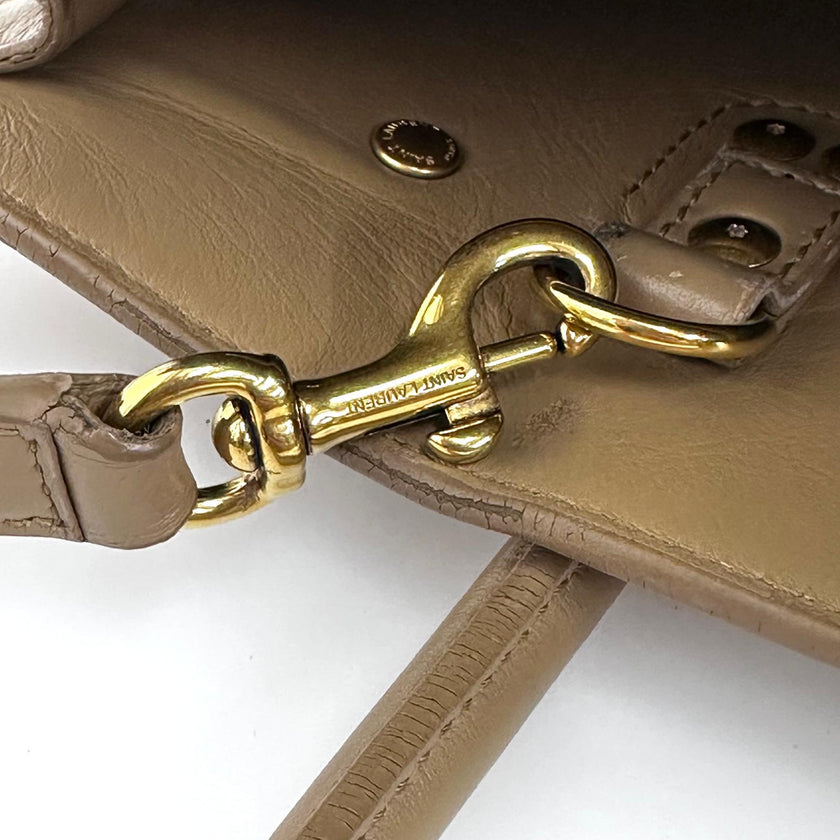 Saint Laurent borsa a Tracolla Sac de Jour Baby in pelle taupe