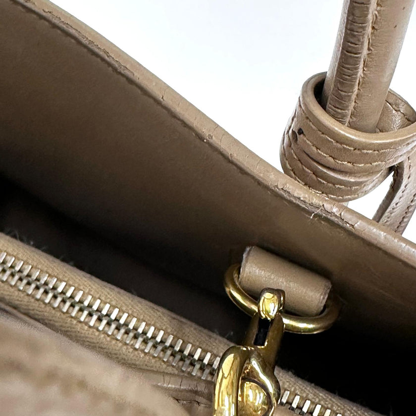 Saint Laurent borsa a Tracolla Sac de Jour Baby in pelle taupe