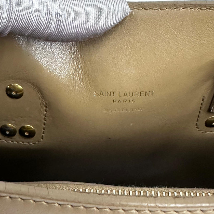 Saint Laurent borsa a Tracolla Sac de Jour Baby in pelle taupe