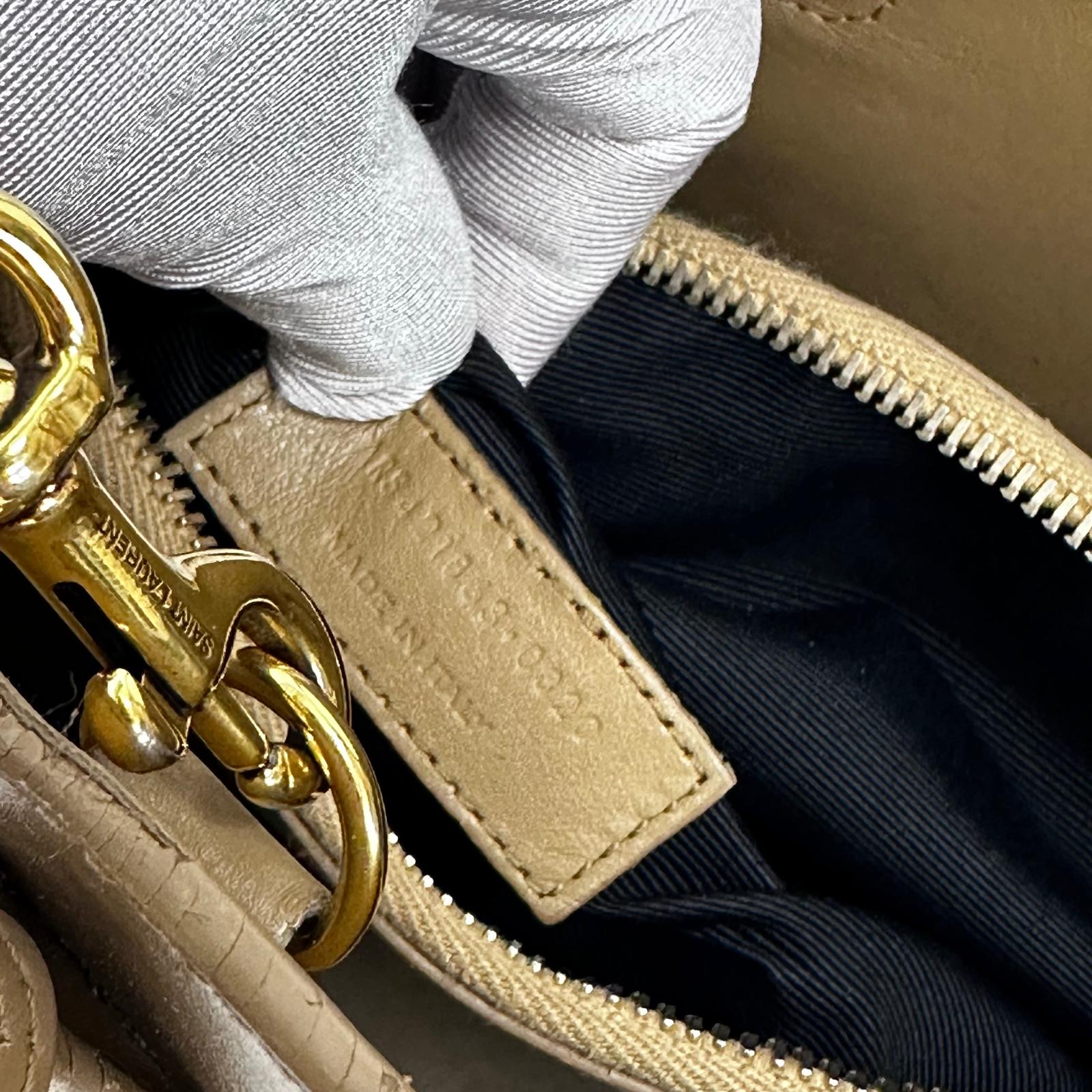 Saint Laurent borsa a Tracolla Sac de Jour Baby in pelle taupe