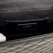 Saint Laurent borsa a spalla Envelope Media in pelle grain de poudre nera