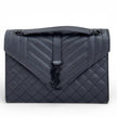 Saint Laurent borsa a spalla Envelope Media in pelle grain de poudre nera
