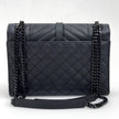 Saint Laurent borsa a spalla Envelope Media in pelle grain de poudre nera