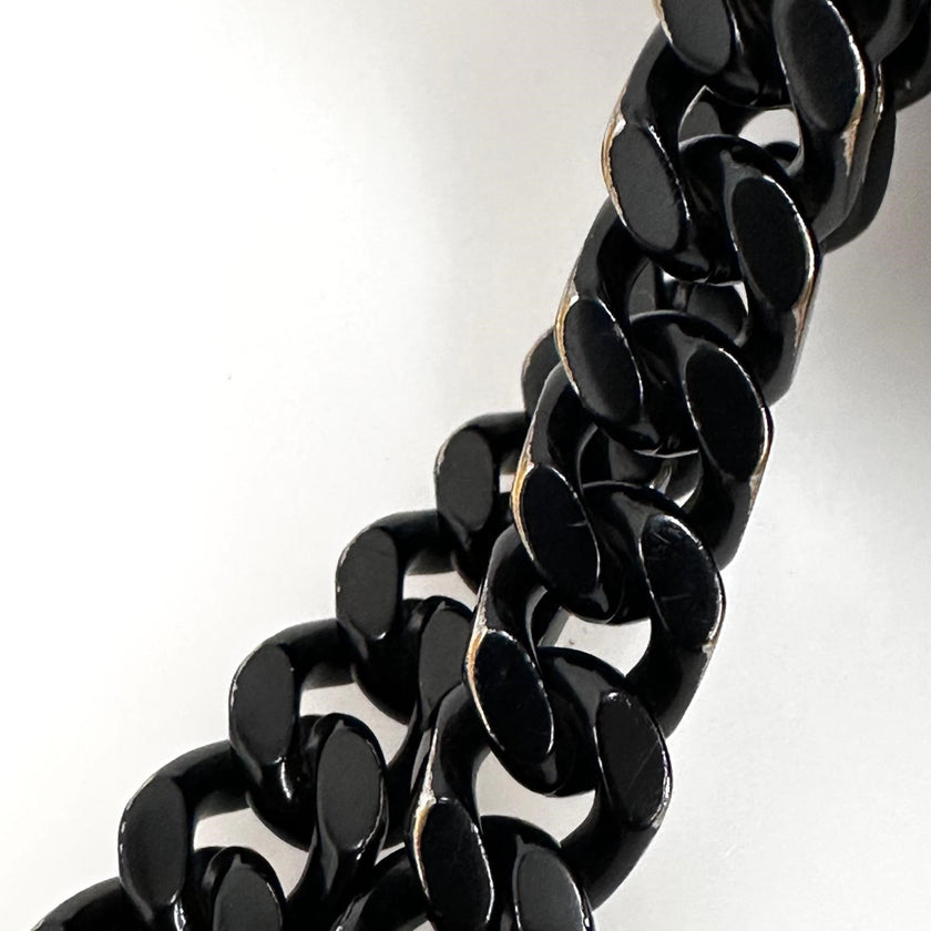 Saint Laurent borsa a spalla Envelope Media in pelle grain de poudre nera