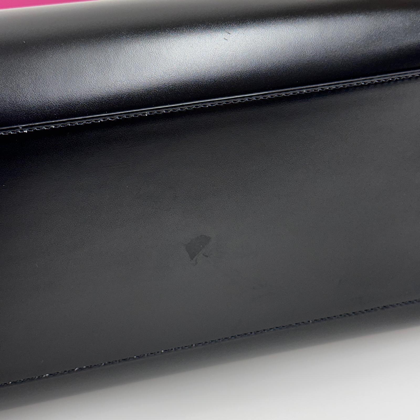 Saint Laurent borsa a spalla Shopping Tote East/West con pochette – Nero/Fucsia