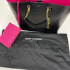 Saint Laurent borsa a spalla Shopping Tote East/West con pochette – Nero/Fucsia