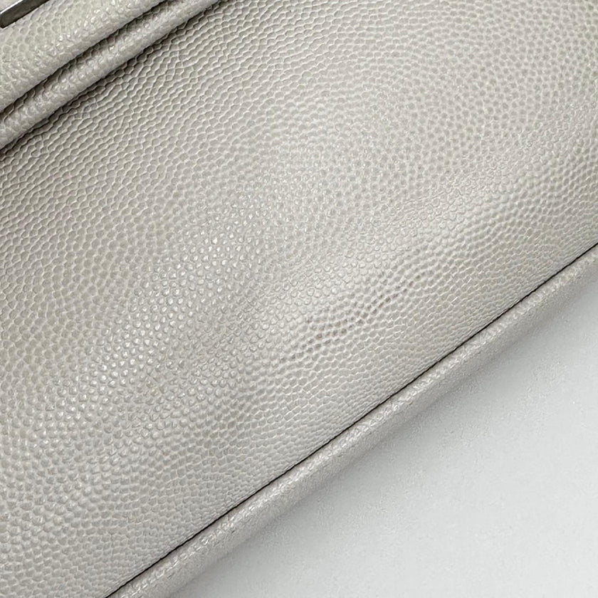 Saint Laurent borsa a tracolla Hollywood in pelle grain de poudre bianca