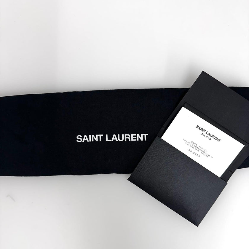 Saint Laurent borsa a tracolla Hollywood in pelle grain de poudre bianca