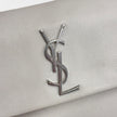 Saint Laurent borsa a tracolla Hollywood in pelle grain de poudre bianca