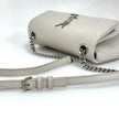 Saint Laurent borsa a tracolla Hollywood in pelle grain de poudre bianca