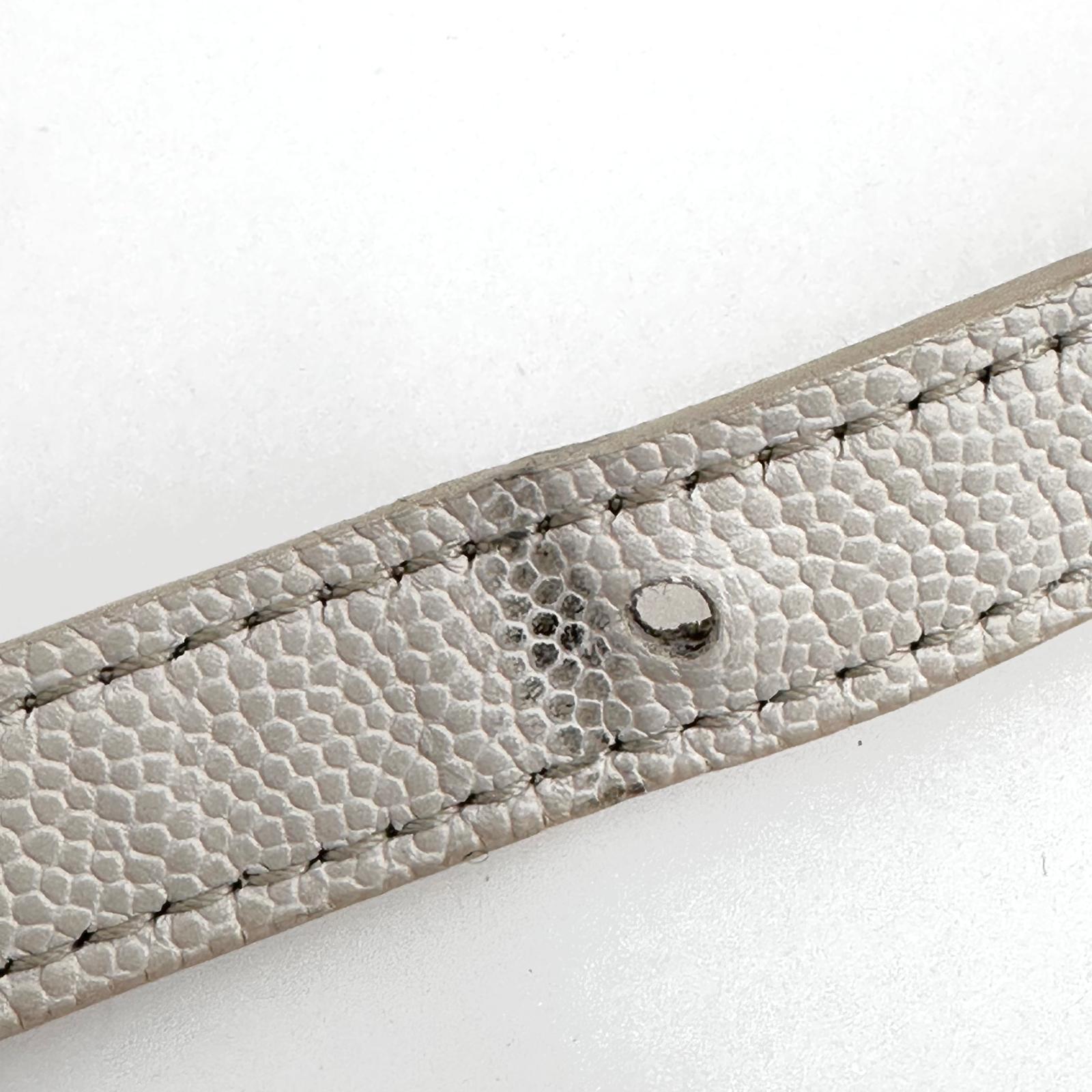 Saint Laurent borsa a tracolla Hollywood in pelle grain de poudre bianca