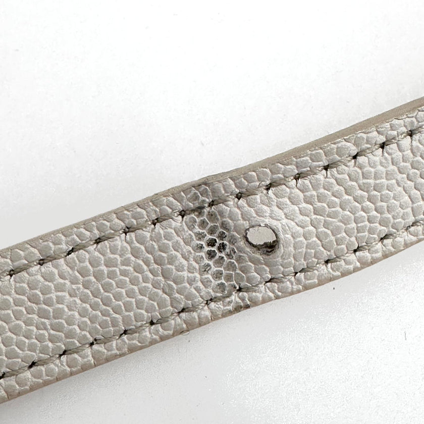 Saint Laurent borsa a tracolla Hollywood in pelle grain de poudre bianca