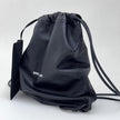 Saint Laurent borsa zaino unisex in pelle nera con pouch in camoscio