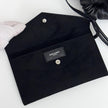 Saint Laurent borsa zaino unisex in pelle nera con pouch in camoscio