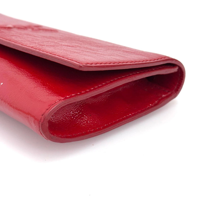 Saint Laurent pochette a mano Belle de Jour in vernice rossa